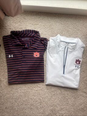 Under Armour Men’s Orange, Navy, Gray & White Polo Bundle